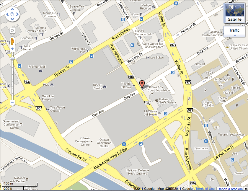 Map to Arts Court